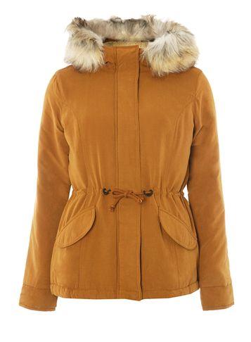 Dorothy Perkins *only Mustard 'lucca' Parka Coat