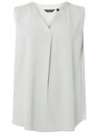 Dorothy Perkins *dp Curve Silver Sleeveless Pleat Back Top