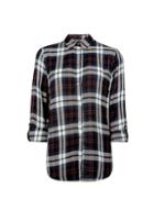 Dorothy Perkins Navy And Pink Check Print Shirt