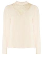 Dorothy Perkins *vila Peach Lace Yolk Blouse
