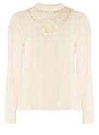 Dorothy Perkins *vila Peach Lace Yolk Blouse