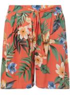 Dorothy Perkins *tall Coral Tropical Print Shorts
