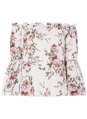 Dorothy Perkins Petite Foil Floral Print Bardot Top