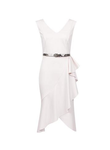 *luxe Blush Frill Bodycon Dress