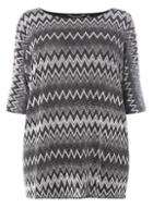 Dorothy Perkins Dp Curve Black Zigzag Shimmer Top