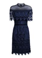 Dorothy Perkins *chi Chi London Navy Crochet Mini Bodycon Dress