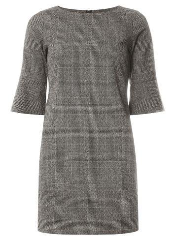 Dorothy Perkins Petite Grey Checked Shift Dress