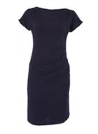 Dorothy Perkins *blue Vanilla Navy Gathered Pleated Shift Dress