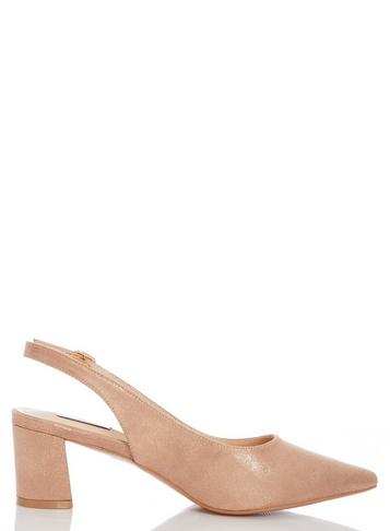 *quiz Gold Shimmer Slingback Heels