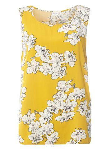 Dorothy Perkins *vila Yellow Floral Print Shell Top