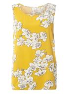 Dorothy Perkins *vila Yellow Floral Print Shell Top
