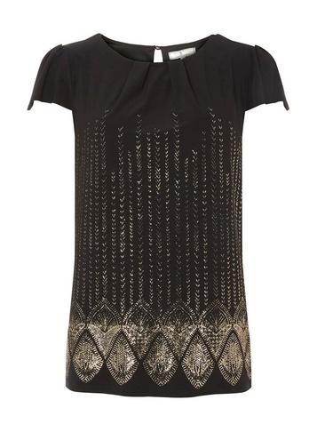 Dorothy Perkins *billie & Blossom Tall Gold Border Shell Top