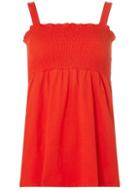 Dorothy Perkins *tall Red Shirred Camisole Top