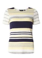 Dorothy Perkins Yellow And Grey Curve Hem T-shirt