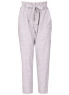 Dorothy Perkins *izabel London Light Grey Tie Trousers