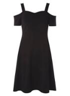 Dorothy Perkins *tall Black Cold Shoulder Dress