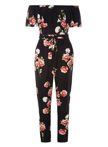 Dorothy Perkins Floral Print Bardot Jumpsuit