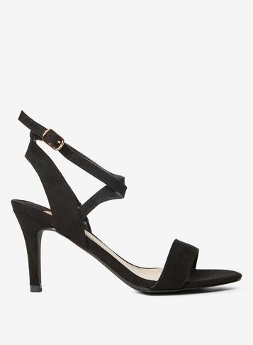 Dorothy Perkins Wide Fit Black 'samia' Heeled Sandals