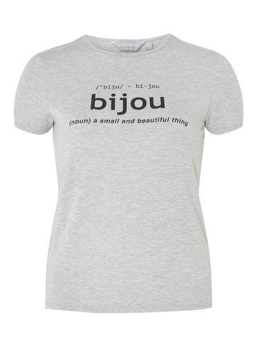 Dorothy Perkins Petite Grey 'bijou' Slogan T-shirt
