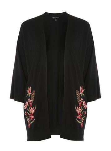 Dorothy Perkins Black Embroidered Cardigan