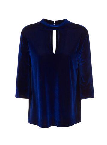 Dorothy Perkins *girls On Film Cobalt Velvet Top
