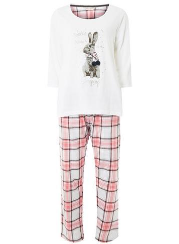 Dorothy Perkins Pink Eyelash Rabbit Pyjama Set