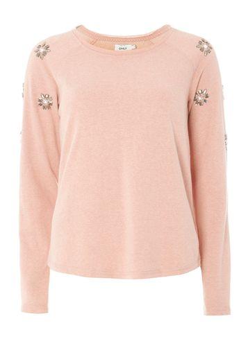 Dorothy Perkins *only Blush Embellished Sweatshirt