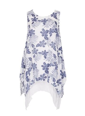 *izabel London Multi Navy Foliage Top