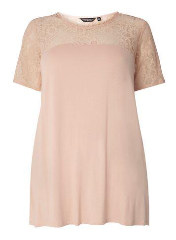 Dorothy Perkins Dp Curve Blush Mesh Wrap Back Blouse