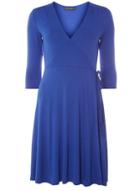 Dorothy Perkins Cobalt Long Sleeve Wrap Jersey Dress