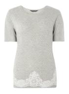 Dorothy Perkins *tall Grey Lace Hem Tee