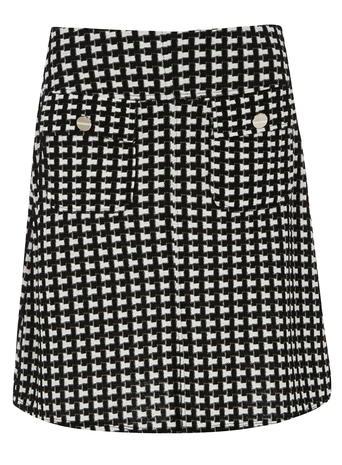 Dorothy Perkins Mono Textured A-line Skirt