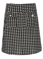 Dorothy Perkins Mono Textured A-line Skirt