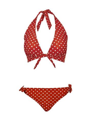Dorothy Perkins *dp Beach Rust Polka Dot Print Bikini Set