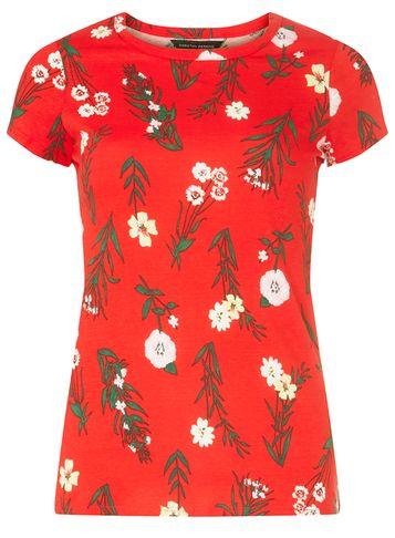 Dorothy Perkins Red Floral T-shirt