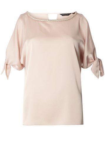 Dorothy Perkins Blush Embellished Neck Top
