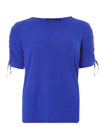 Dorothy Perkins Cobalt Blue Ruched Sleeve Top