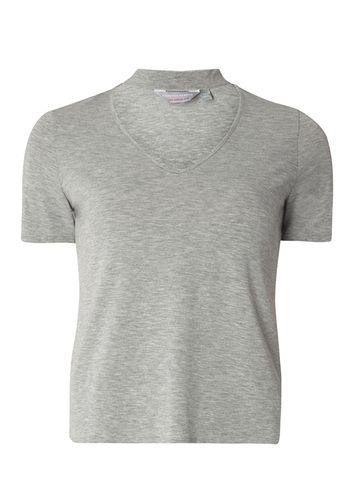 Dorothy Perkins Petite Grey Marl Choker Neck Top