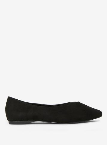 Dorothy Perkins Wide Fit Black Textured 'pria Pumps