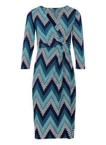 Dorothy Perkins *chevron Print Wrap Dress