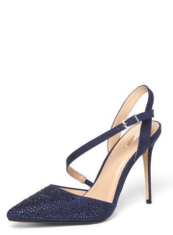 Dorothy Perkins *showcase Navy 'gimme' Gem Court Shoes