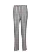 Dorothy Perkins Grey Checked Straight Leg Trousers
