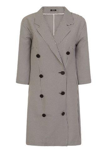 Dorothy Perkins *dogstooth Monochrome Mini Tuxedo Shift Dress