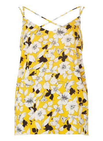 Dorothy Perkins Ochre Floral Print Sport Camisole Top