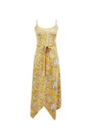 Dorothy Perkins Yellow Paisley Print Hanky Hem Dress