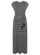 Dorothy Perkins Petite Navy Striped Maxi Dress