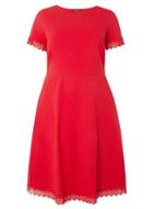 Dorothy Perkins Dp Curve Red Lace Trim Dress