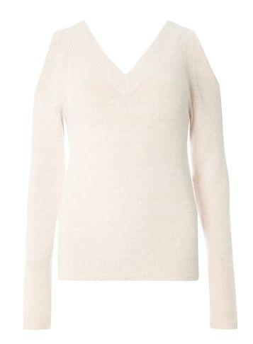 Dorothy Perkins *tall Blush V-neck Cold Shoulder Jumper