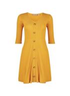 Dorothy Perkins Petite Yellow Ribbed Dress