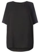 Dorothy Perkins Curve Black Pleat Back Top